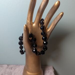 🖤 Vintage Elegant Black Beaded Necklace